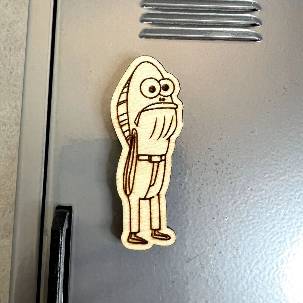 Spongebob Fred My Leg Fish Wooden Magnet